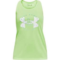 Under Armour Girl's Tech Big Logo Tank Top - Quirky Lime/White (1369904-752)