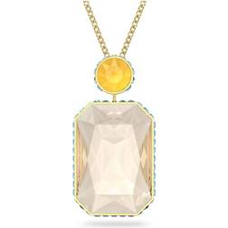 Swarovski Orbita Octagon Cut Necklace - Gold/Multicolour