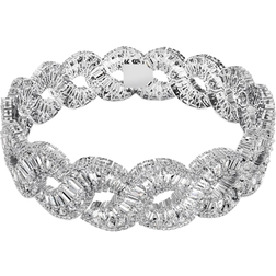 Swarovski Hyperbola Wave Choker Necklace - Silver/Transparent