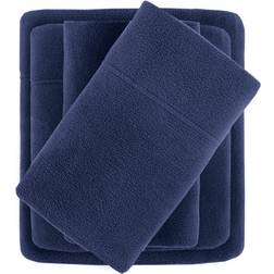 Sleep Philosophy Micro Fleece Bed Sheet Blue (243.84x167.64)