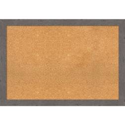 Amanti Art Rustic Plank Narrow Framed Cork Bulletin Memo Board Notice Board 39x27"