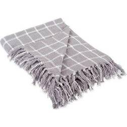 Design Imports Checked Blankets Gray (152.4x127)