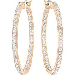 Swarovski Sommerset Hoop Earrings - Rose Gold/Transparent