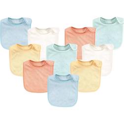 Hudson Rayon from Bamboo Terry Bibs 10-pack Soft Neutral