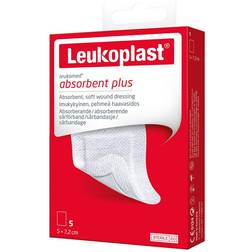 Leukoplast Leukomed Absorbent Plus 5cmx7.2cm 5-pack