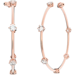 Swarovski Constella Hoop Earrings - Rose Gold/Transparent