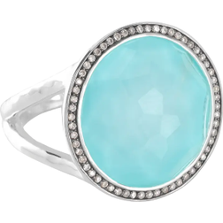 Ippolita Lollipop Medium Ring - Silver/Turquoise/Diamonds