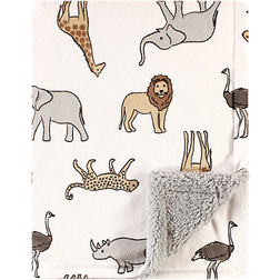 Hudson Plush Mink and Sherpa Blanket Modern Neutral Safari