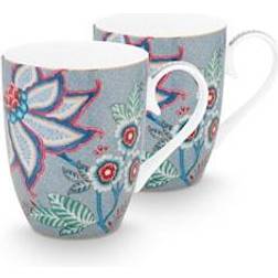 PiP Studio Flower Festival 35 cl Sæt m. 2 Light Blue Krus