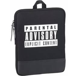 Universal Textiles Children/Youth Parental Advisory Logo Design Tablet/Laptop Bag (10.6in) (10.6in) (Black/White)