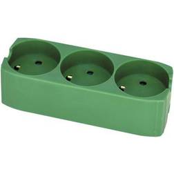 Gripo Socket outlet 3way green with earth