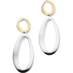 Ippolita Chimera Large Smooth Snowman Double Drop Earrings - Silver/Gold