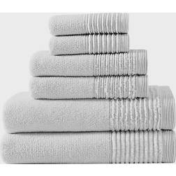 Vera Wang Sculpted Pleat Towel Gray (137.16x76.2)