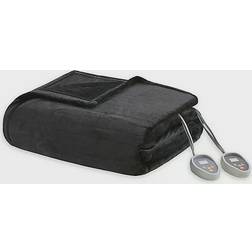Beautyrest Heated Plush Blankets Black (228.6x213.36cm)