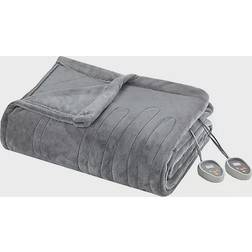 Beautyrest Heated Plush Blankets Grey (228.6x213.36cm)