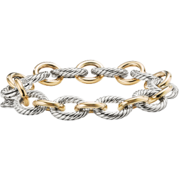 David Yurman Large Oval Link Bracelet - Silver/Gold