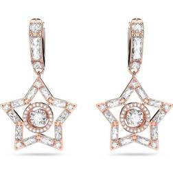 Swarovski Stella Hoop Earrings - Rose Gold/Transparent