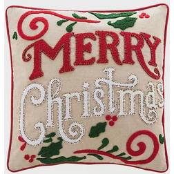 Safavieh Merry Christmas Complete Decoration Pillows Red, Beige (45.72x45.72)