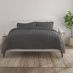 Home Collection Premium Ultra Soft Square Quilts Gray