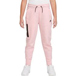 Nike Girl's Sportswear Tech Fleece Jogger Pants - Pink Foam/Heather/Black (CZ2595-663)