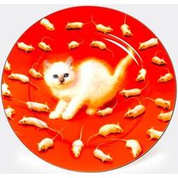 Seletti Kitten 27 Cm Porslin red Dinner Plate