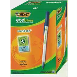 Bic ECOlutions round stic Kuglepen blå 1 mm medium pakke med 60