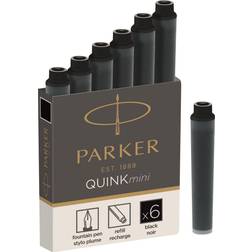 Parker Ink Cartridge Quink Mini Black (6) 1950407, 30stk