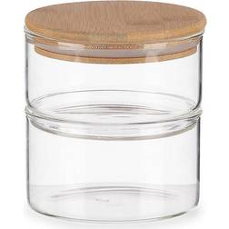 Vivalto "Burk Brun Transparent Bambu Borosilikatglas (800 ml) Kitchen Container