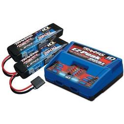 Traxxas 2991GX Laddare EZ-Peak Dual 8A och 2 x 2S 7600mAh Batteri Combo