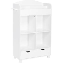 RiverRidge Kids Book Nook Collection Cubby Storage Cabinet with Bookrack