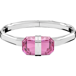 Swarovski Lucent Bangle - Silver/Pink