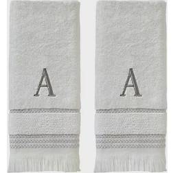 SKL Home Casual Monogram A Guest Towel White (66.04x40.64)