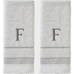 SKL Home Casual Monogram F Guest Towel White (66.04x40.64)