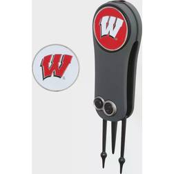 Team Effort Wisconsin Badgers Switchblade Repair Tool & Two Ball Markers