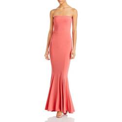 Norma Kamali Fishtail Strapless Gown - Papaya