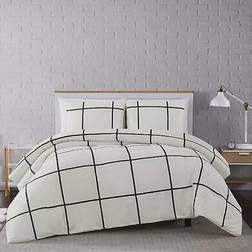 Truly Soft Kurt Windowpane Bedspread Beige (228.6x172.72cm)