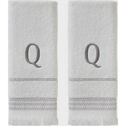 SKL Home Casual Monogram Q Guest Towel White (66.04x40.64cm)