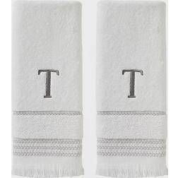 SKL Home Casual Monogram T Guest Towel White (66.04x40.64)