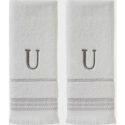 SKL Home Casual Monogram U Guest Towel White (66.04x40.64cm)