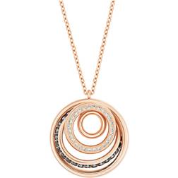 Swarovski Dynamic Pendant Necklace - Rose Gold/Grey/Transparent