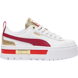 Puma Girl's Mayze - White/Persian Red/Team Gold