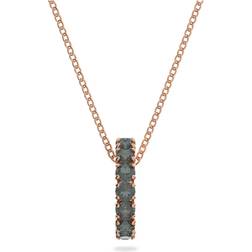 Swarovski Exalta Pendant Necklace - Rose Gold/Black