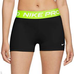 Nike Pro 365 3" Shorts Women - Black/Volt/White