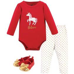 Hudson Baby Bodysuit Pant and Shoe - Christmas Unicorn (11156784)