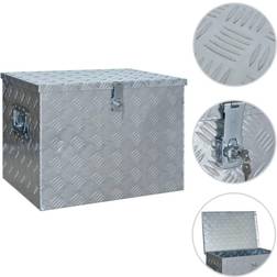 vidaXL Alumiinilaatikko 610x430x455mm hopea