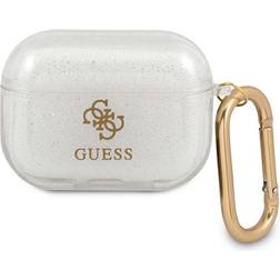 Guess AirPods Pro Cover Glitter Case Transparent