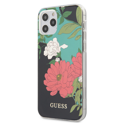 Guess Skal iPhone 12 & 12 Pro Flower Collection Svart