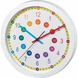 Hama Horloge murale pour enfant Easy Learning, diam. 30 cm, silencieuse