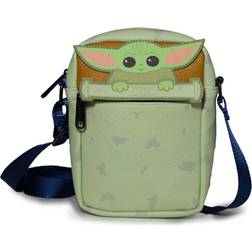 The Mandalorian The Child Peeking Crossbody Vegan Leather Bag