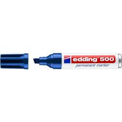 Edding 500-3 blå Permanent marker, skrå spids 2-7mm (10stk